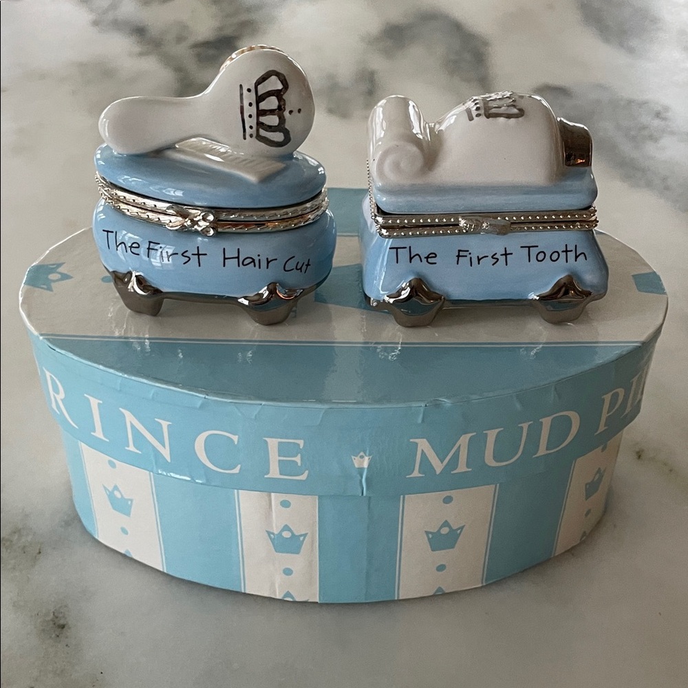 New in Box, Mud Pie Prince Keepsake Boxes